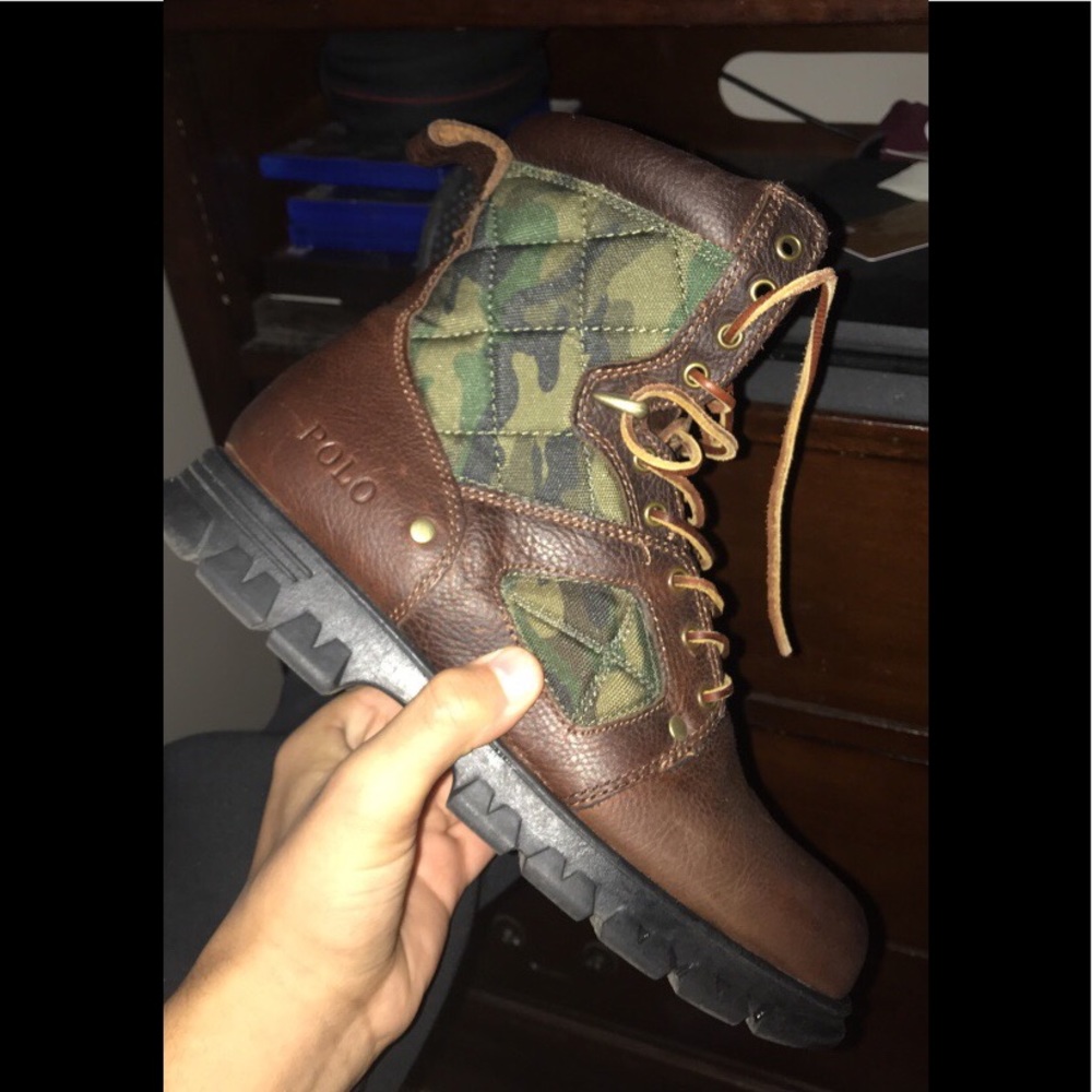 Ralph Lauren camo polo boots